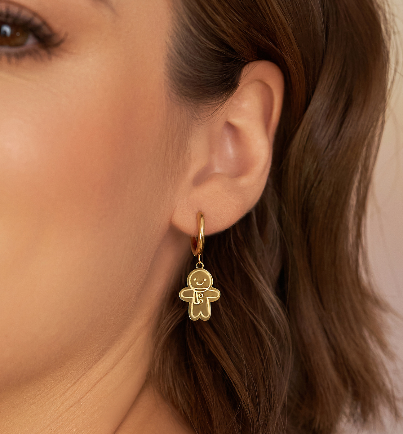 Kolczyki złote z ciasteczkiem All I Want - By Dziubeka
