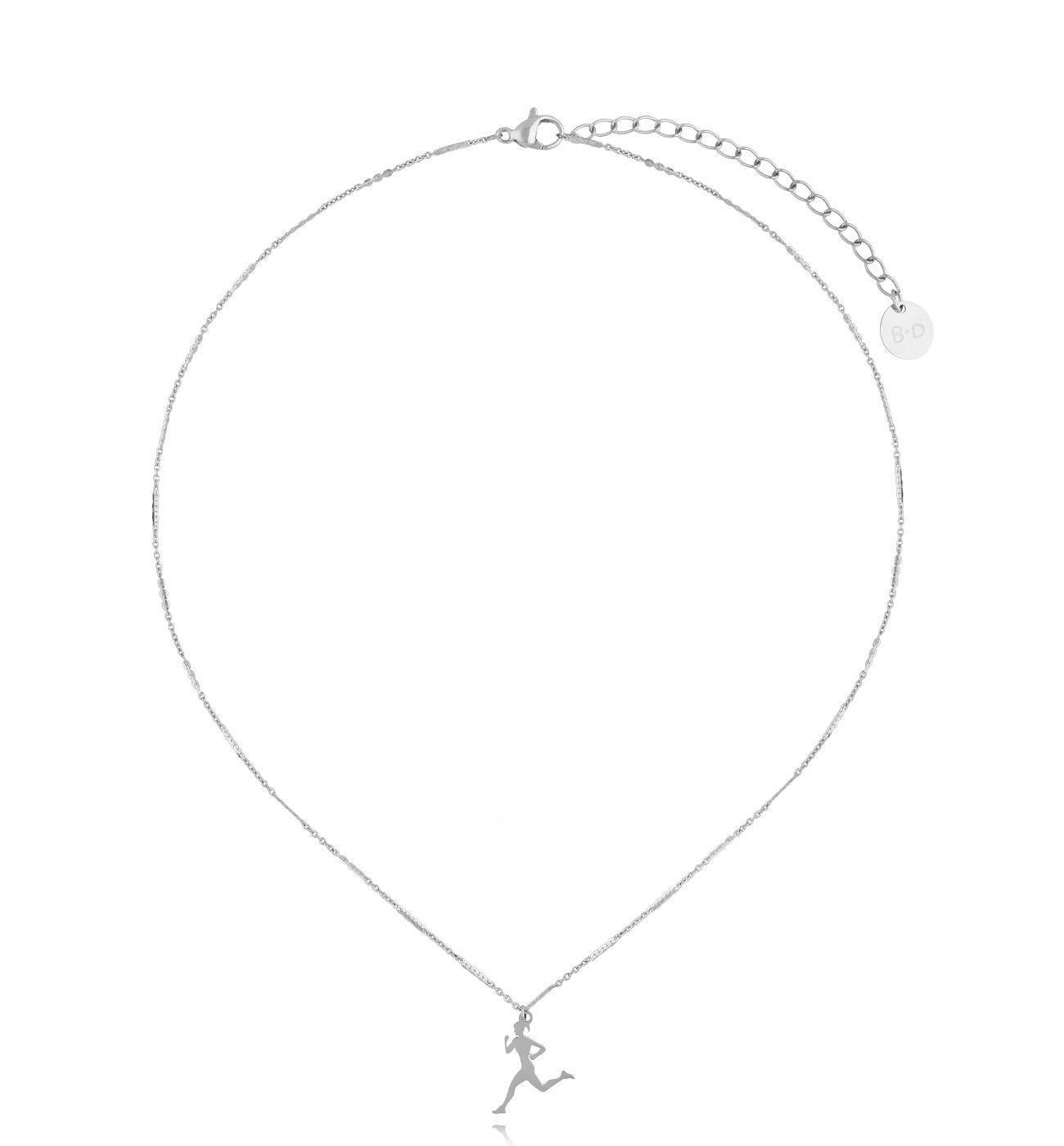 Naszyjnik srebrny z biegaczem Runner - By Dziubeka