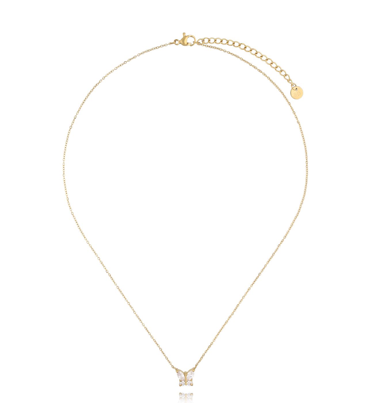 Naszyjnik z motylkiem z kryształkami Evening Glow NSA1182