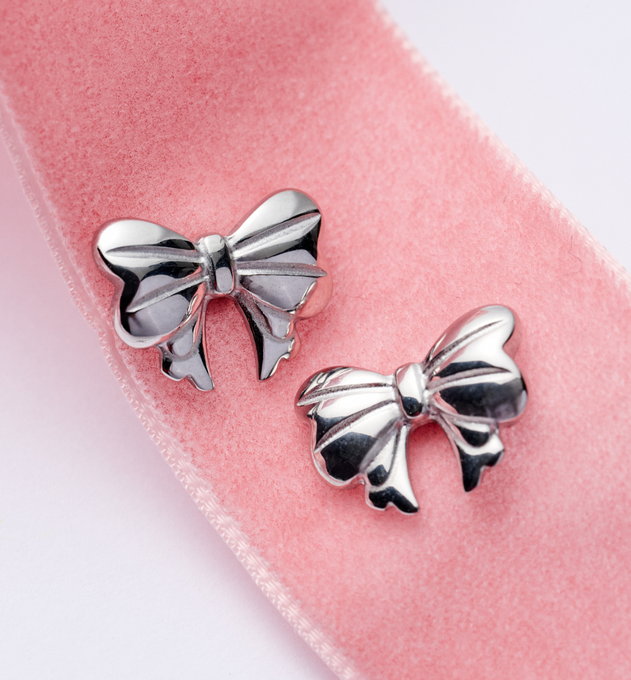 Kolczyki kokardki srebrne KSY0340 - By Dziubeka