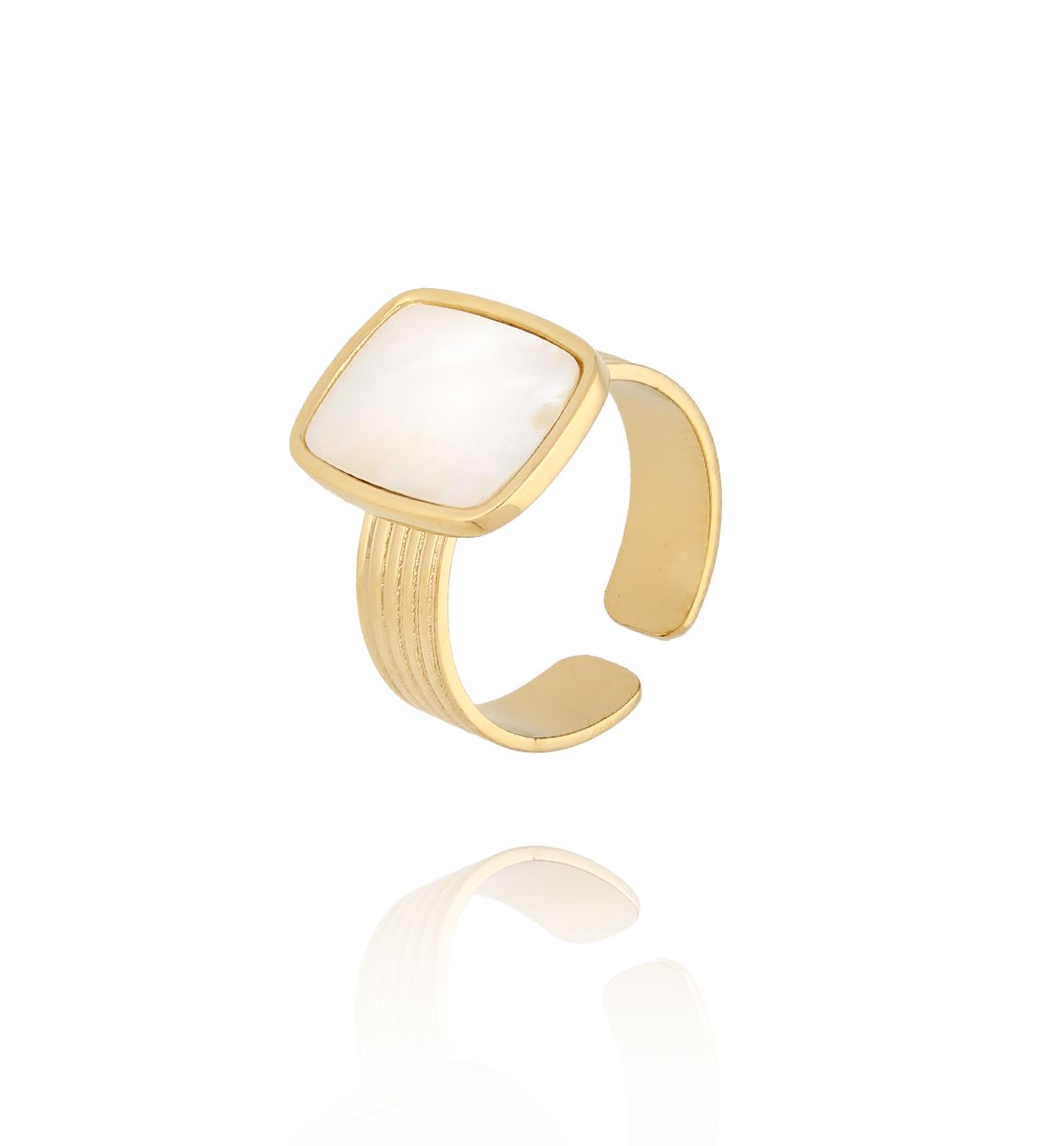 Pierścionek złoty z masą perłową Bali Breeze PPA0053 - By Dziubeka