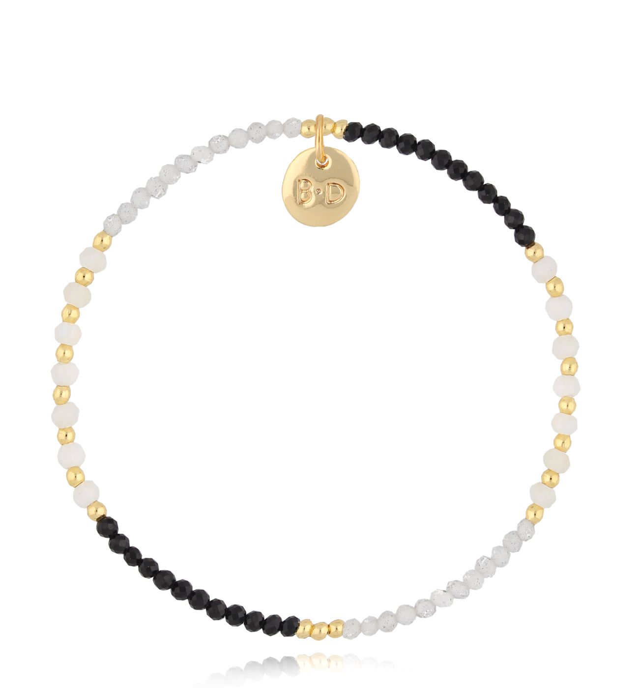 Bransoletka szaro czarna Pia - By Dziubeka