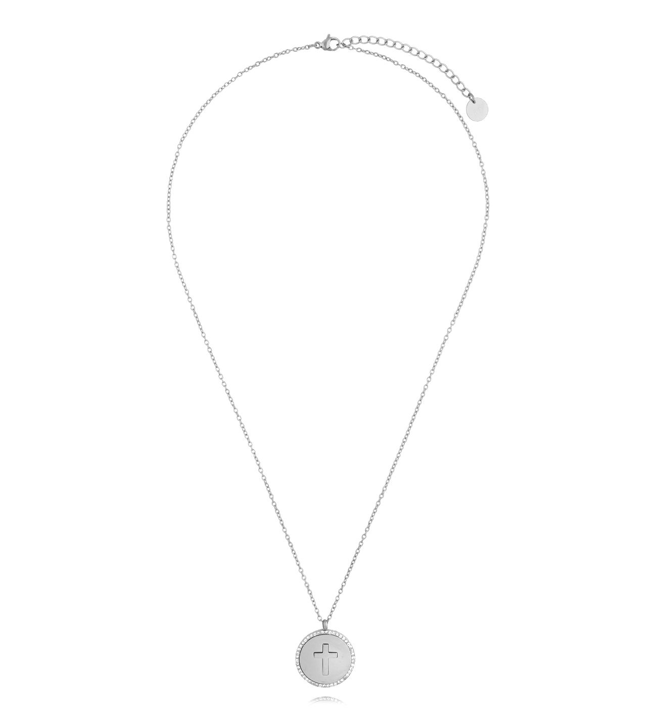 Naszyjnik srebrny z krzyżykiem Glorous NSA0931