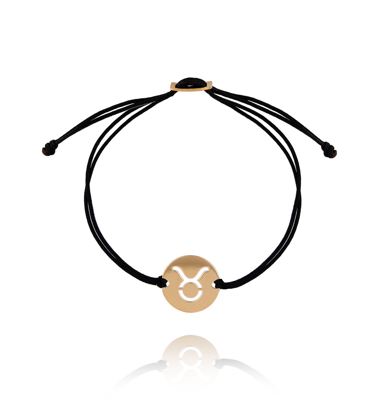 Bransoletka srebrna pozłacana znak zodiaku BYK BSE0094