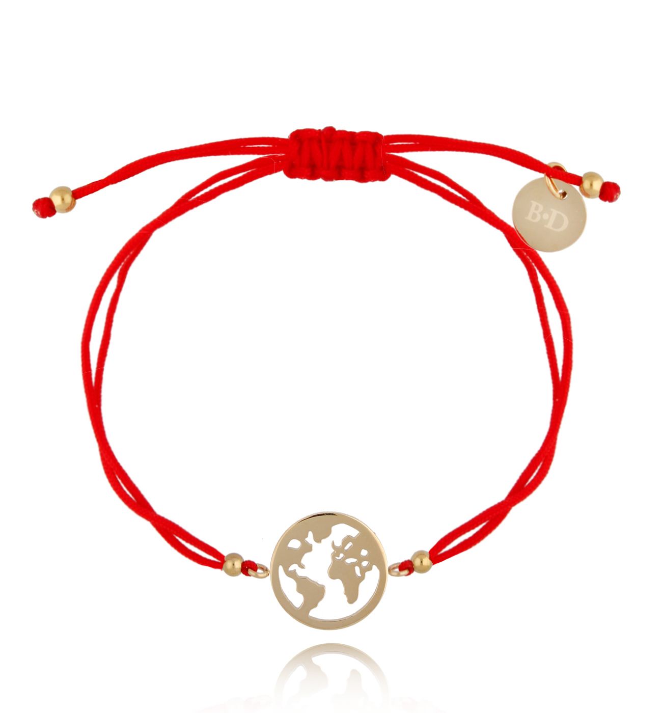 Bransoletka czerwono-złota z Ziemią Voyager BGL0558