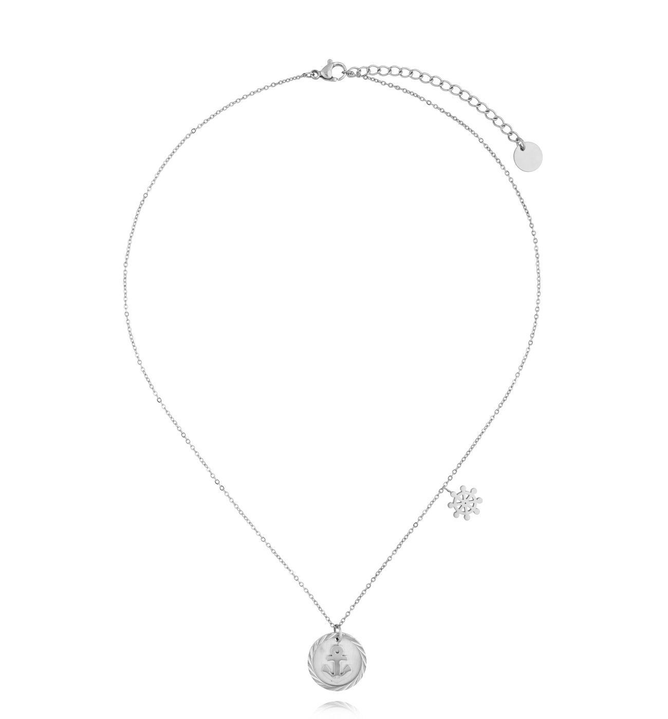 Naszyjnik z kotwicą srebrny - By Dziubeka