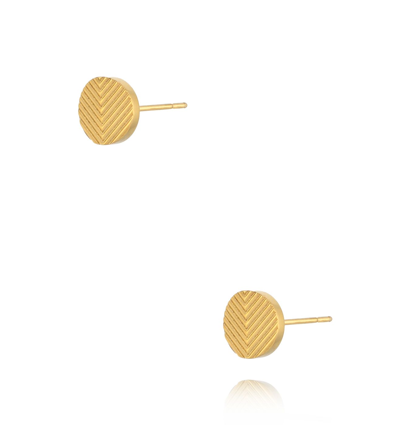 Kolczyki okrągłe złote Unisex 116 - By Dziubeka