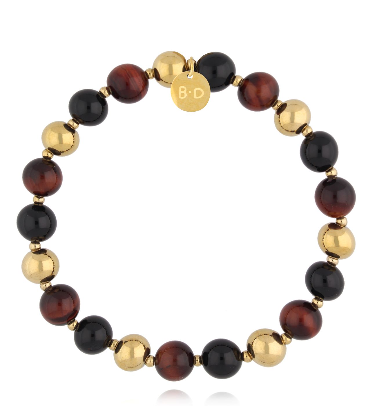 Bransoletka z agatami i tygrysim okiem - By Dziubeka