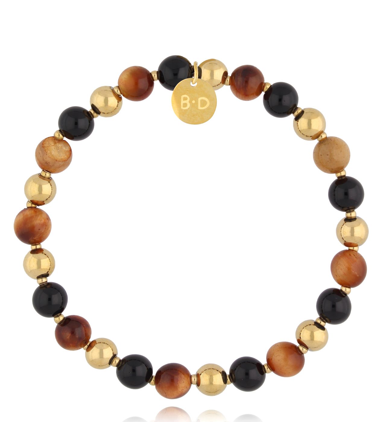 Bransoletka z agatami i tygrysim okiem - By Dziubeka