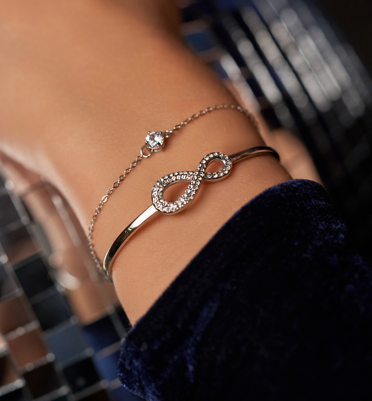Bransoletka z nieskończonością srebrna Brazos - By Dziubeka