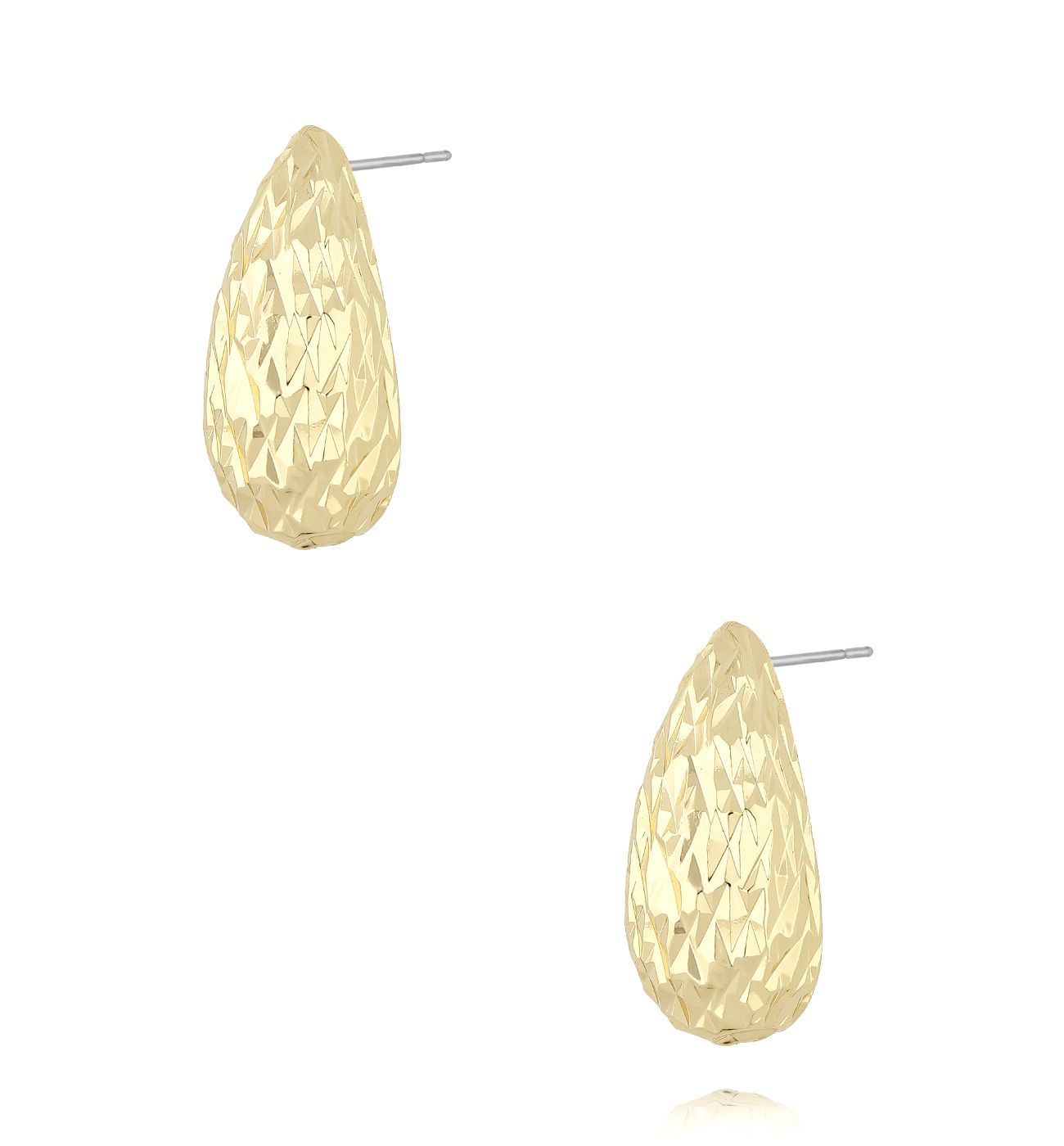 Kolczyki krople złote KLU0014 - By Dziubeka