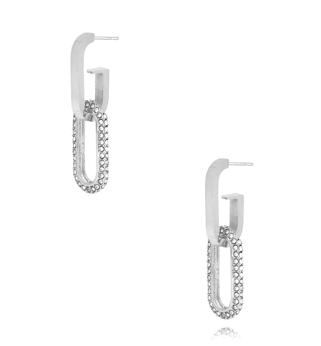 Kolczyki srebrne z cyrkoniami Cosmopolitan Vibes - By Dziubeka