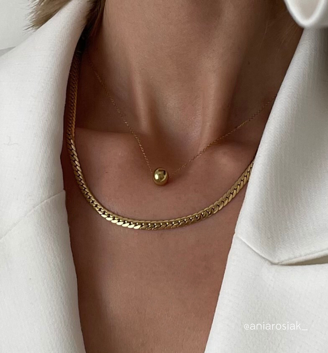 Naszyjnik złoty łańcuch Gold Passion - By Dziubeka