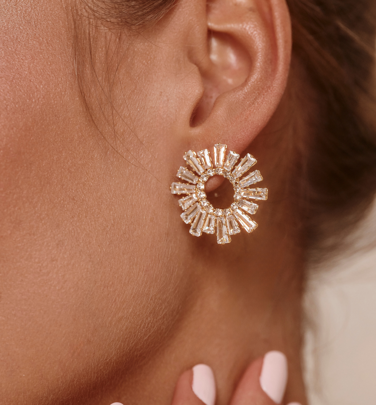 Kolczyki z transparentnymi kryształkami Samantha - By Dziubeka