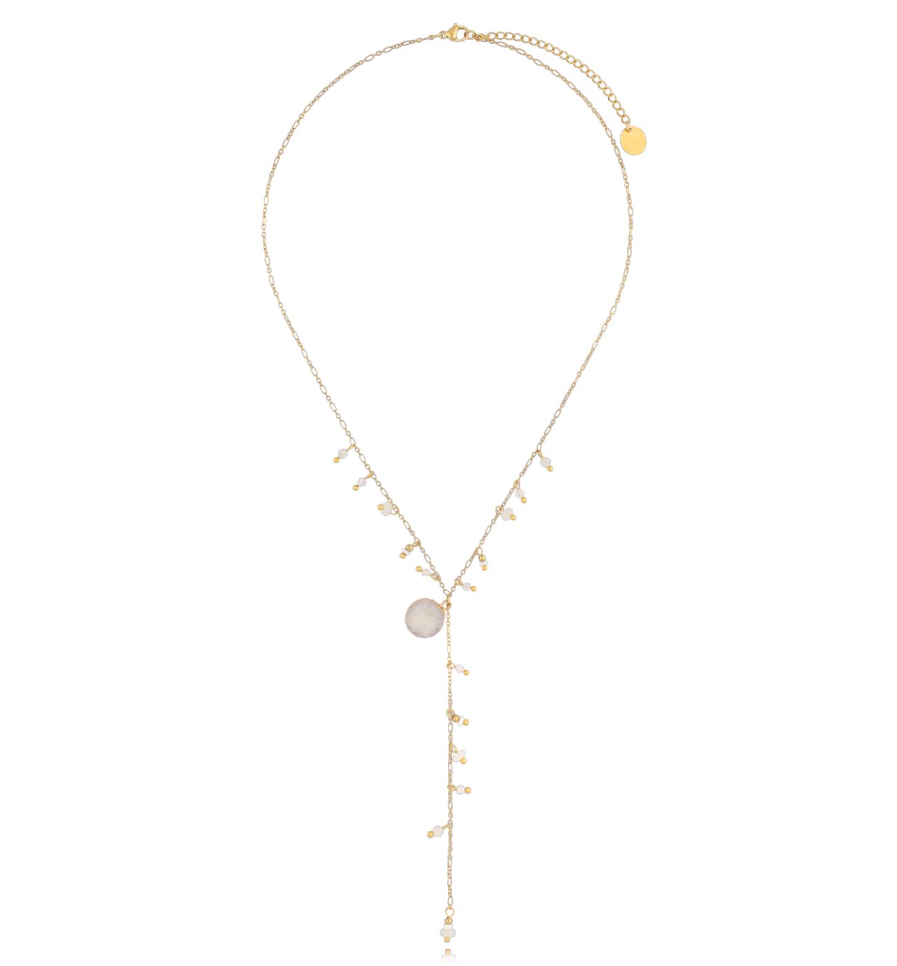 Naszyjnik z beżowymi kamieniami Audience NSY0135