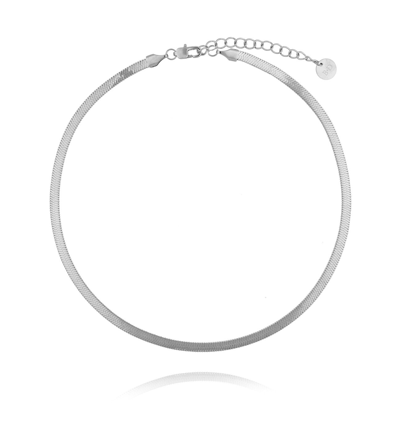 Naszyjnik srebrna żmijka stali szlachetnej 42 cm NSA0071