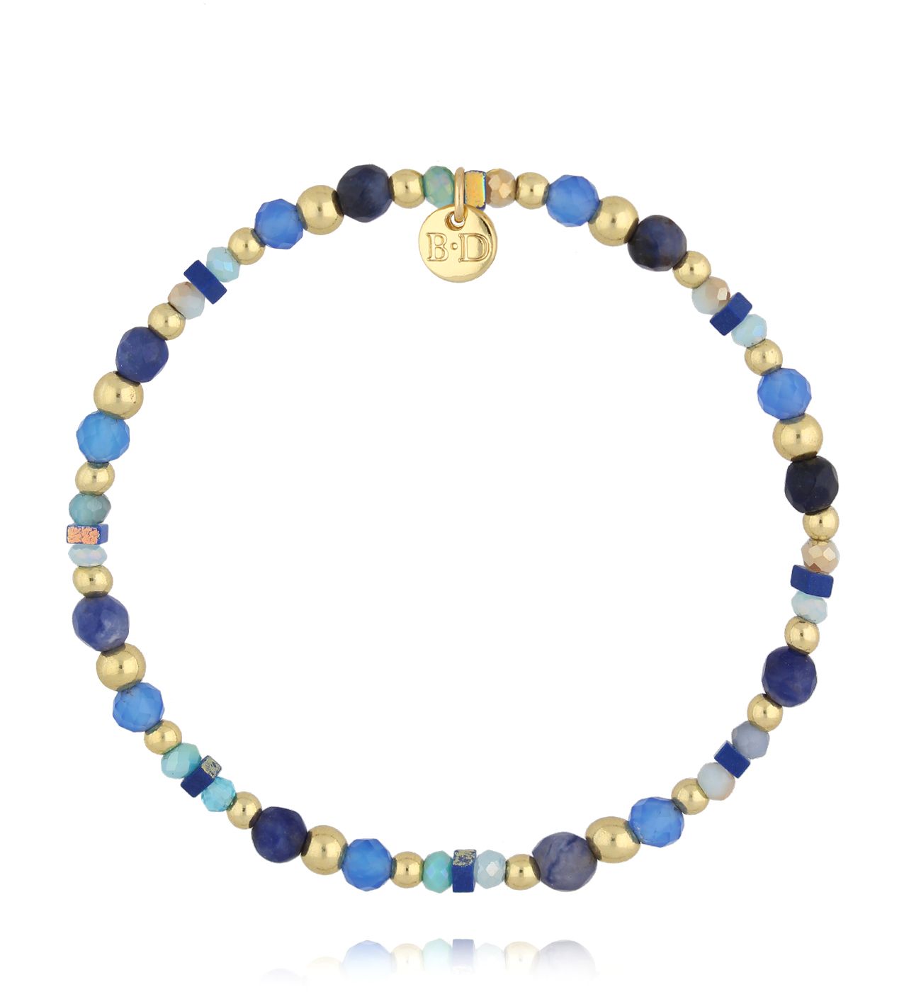Bransoletka z niebieskimi kamieniami - By Dziubeka