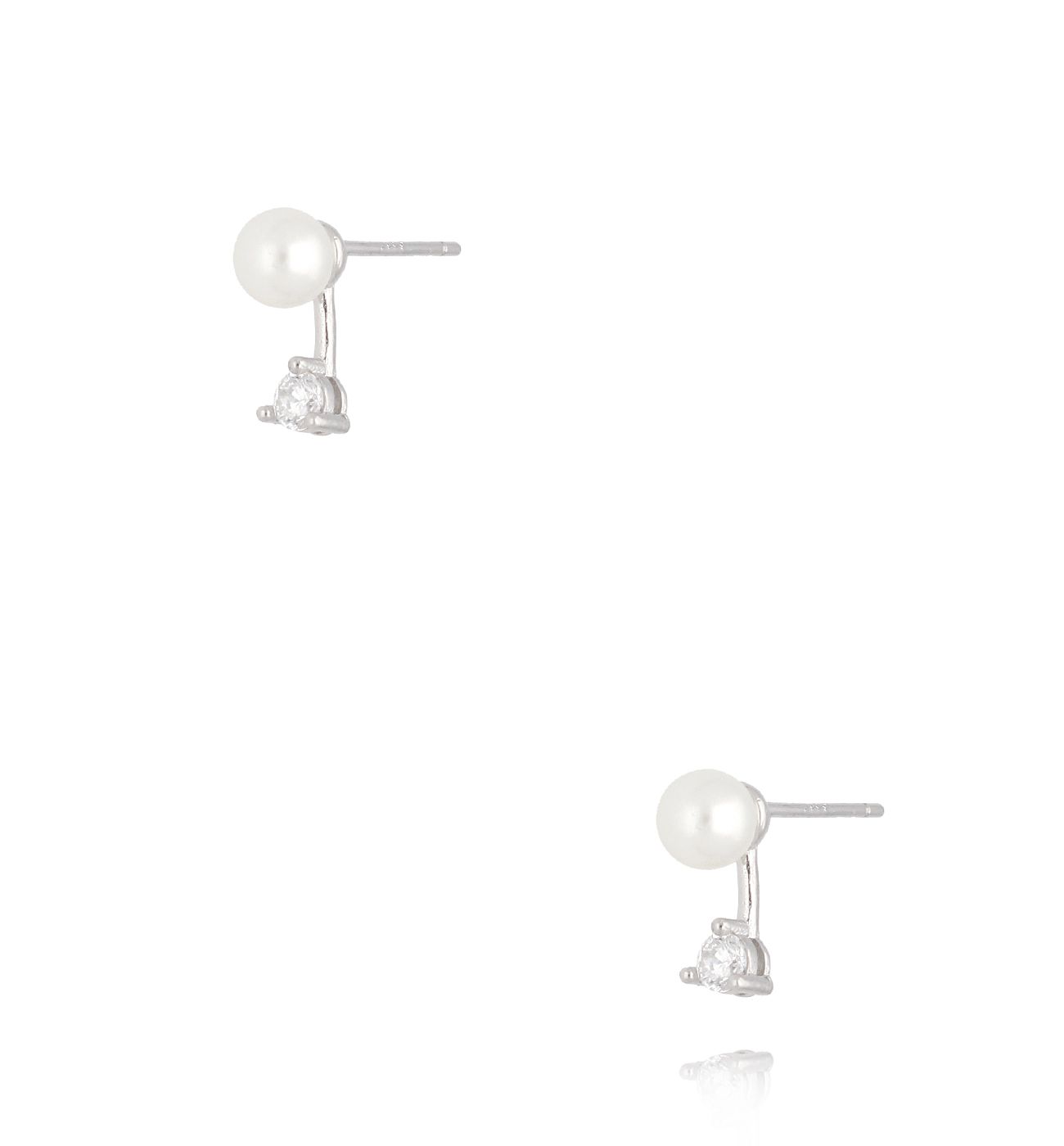 Kolczyki z perełkami srebrne KLT0011 - By Dziubeka