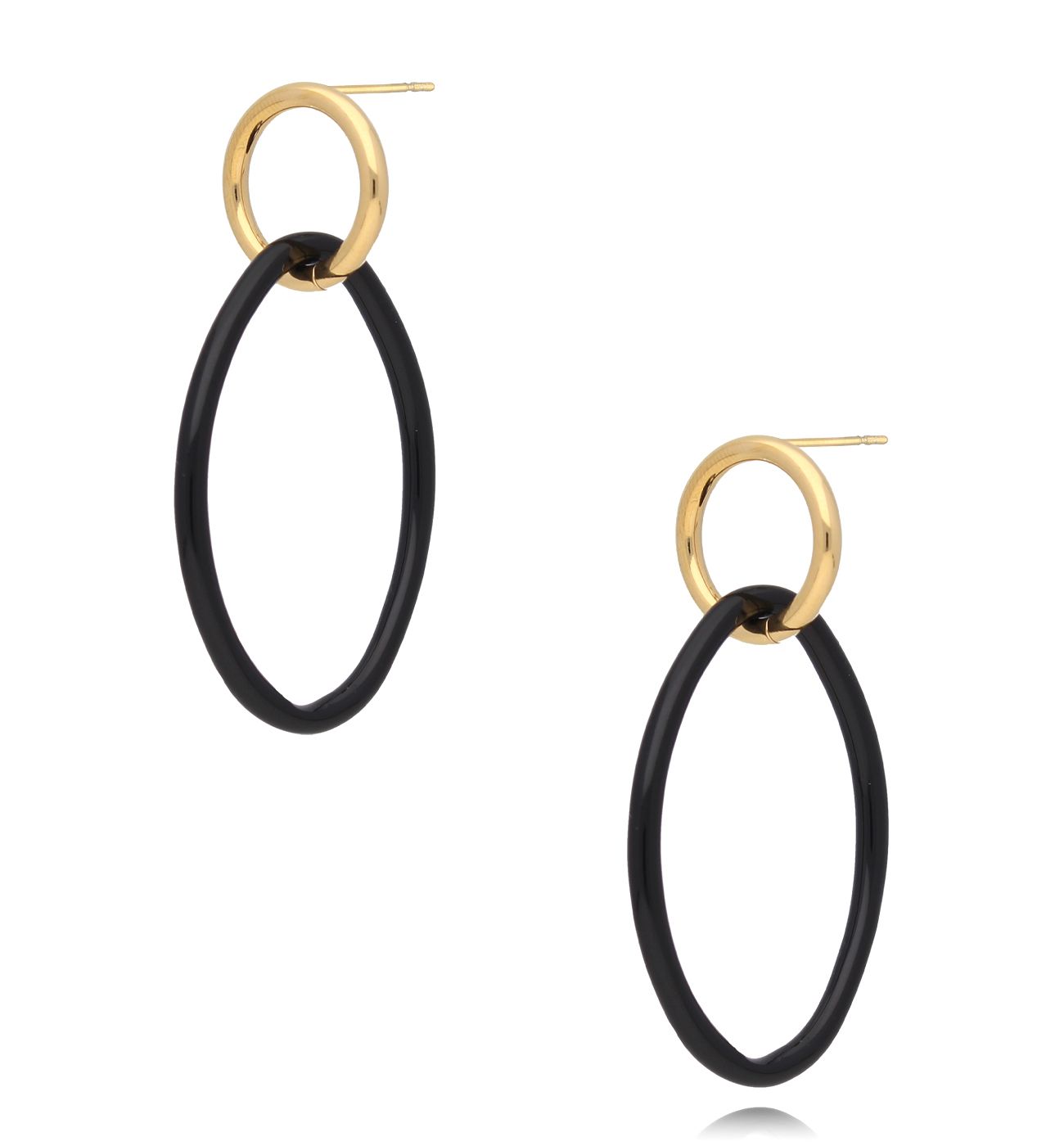 Kolczyki czarno złote Dream Earrings - By Dziubeka