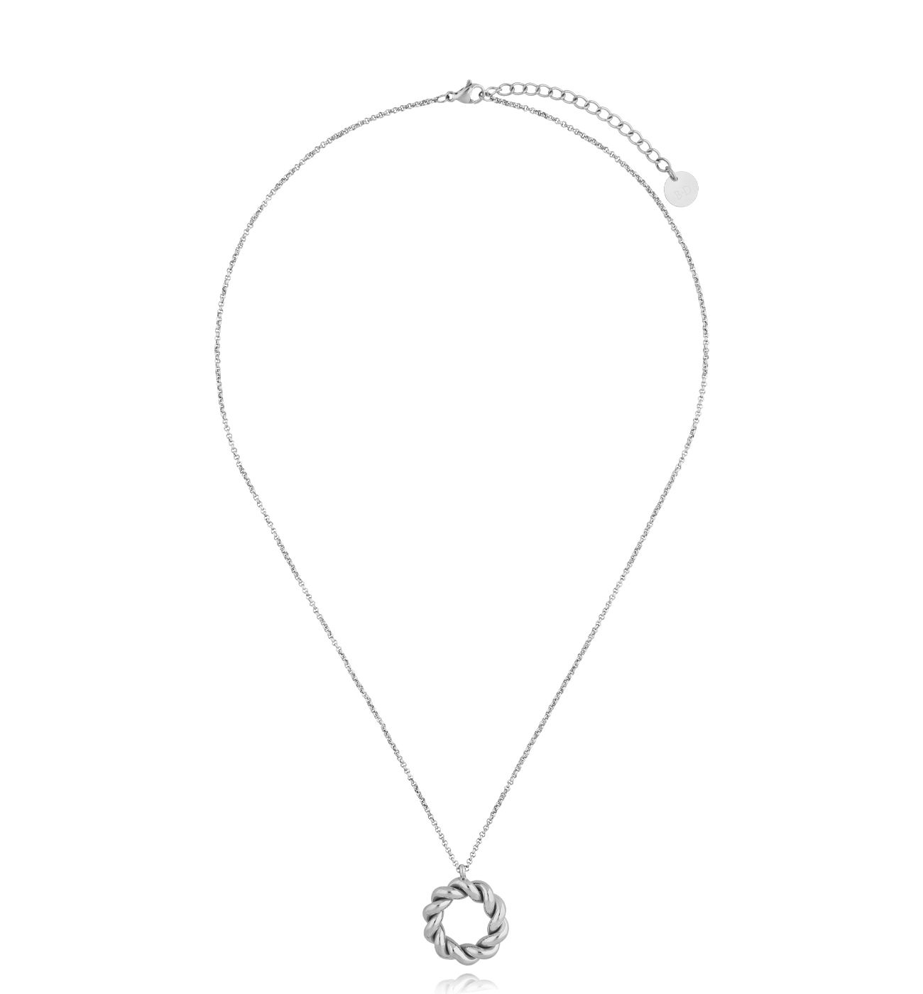 Naszyjnik srebrny z okrągłą zawieszką Satoko NSA0953
