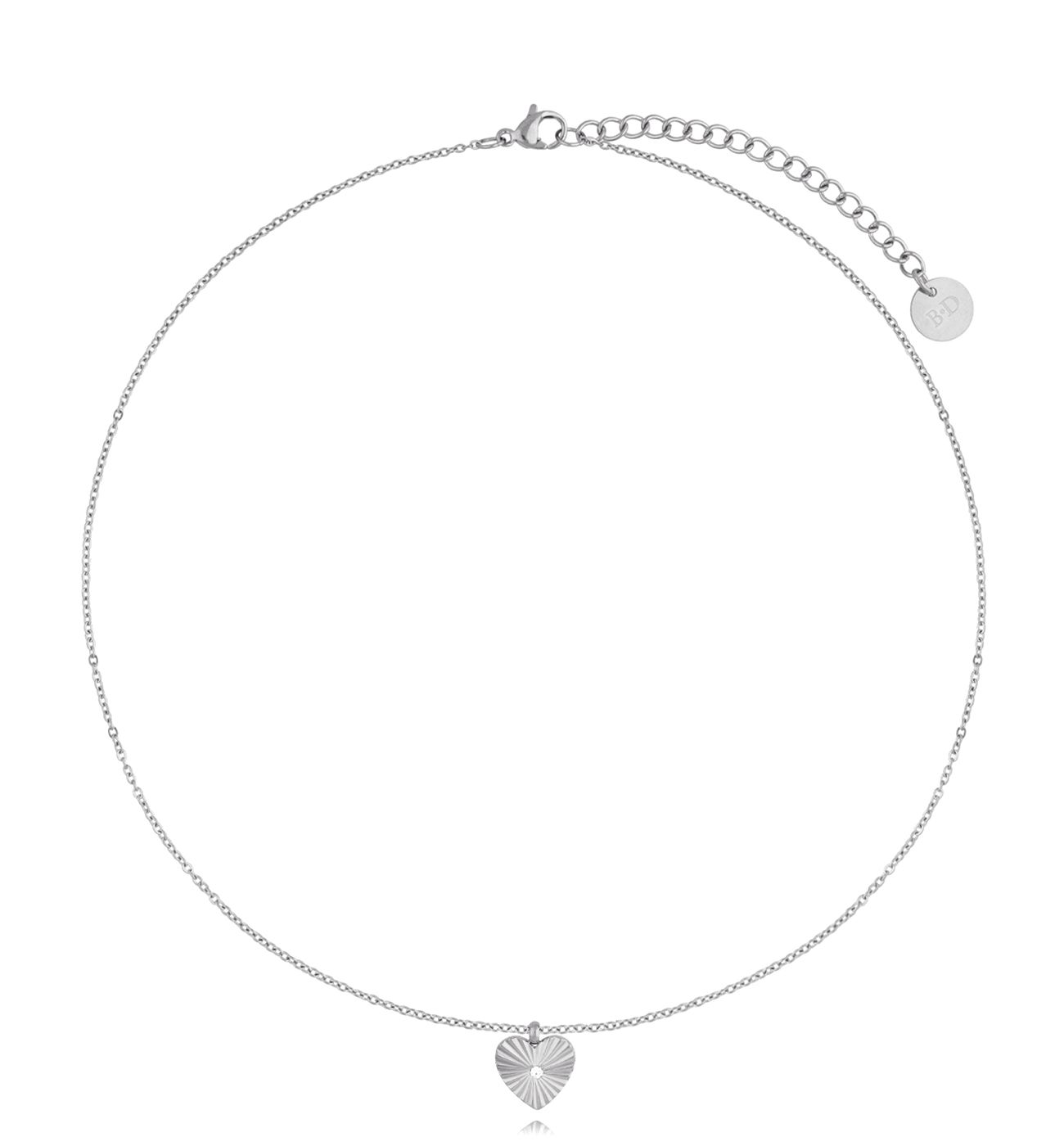 Naszyjnik srebrny z sercem Lille NSA0603