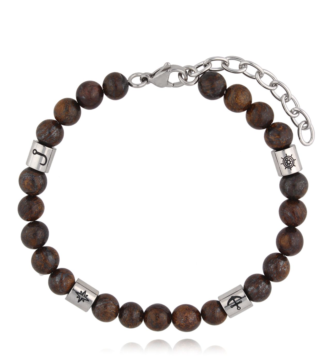 Bransoletka męska z bronzytami Gunnar BMITC0641