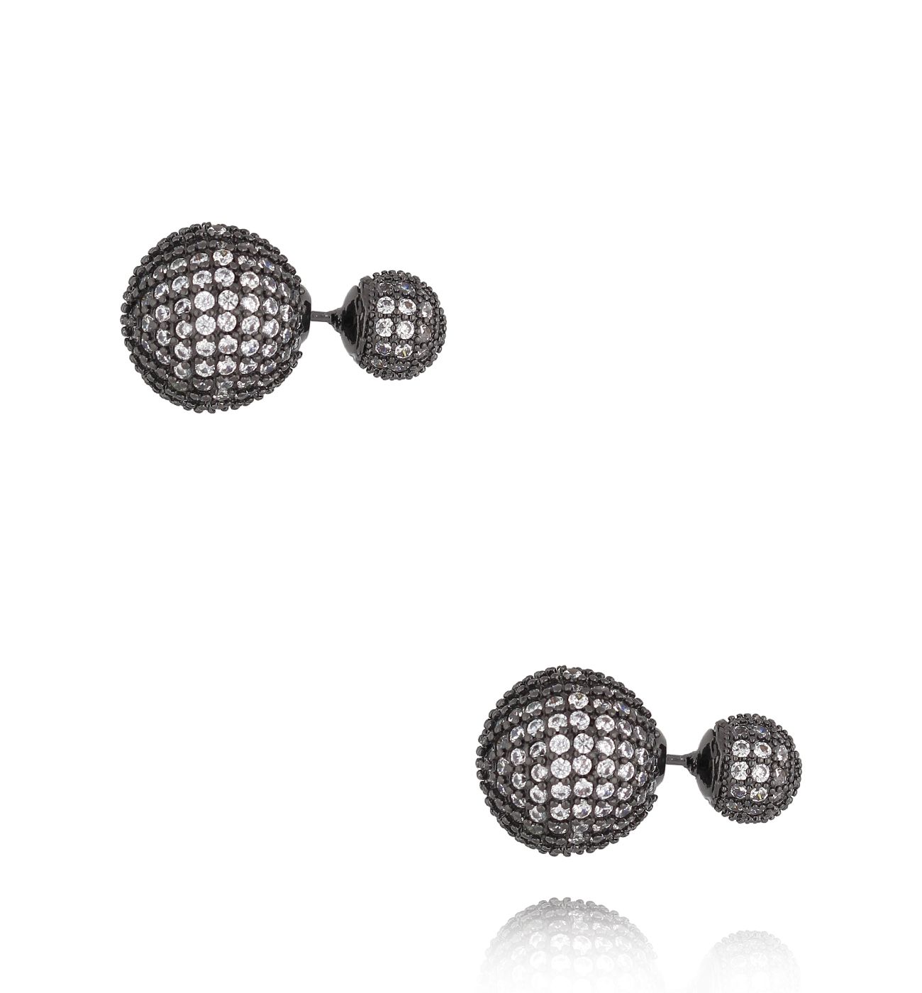 Kolczyki kulki dwustronne z cyrkoniami Fabiane KSS1733
