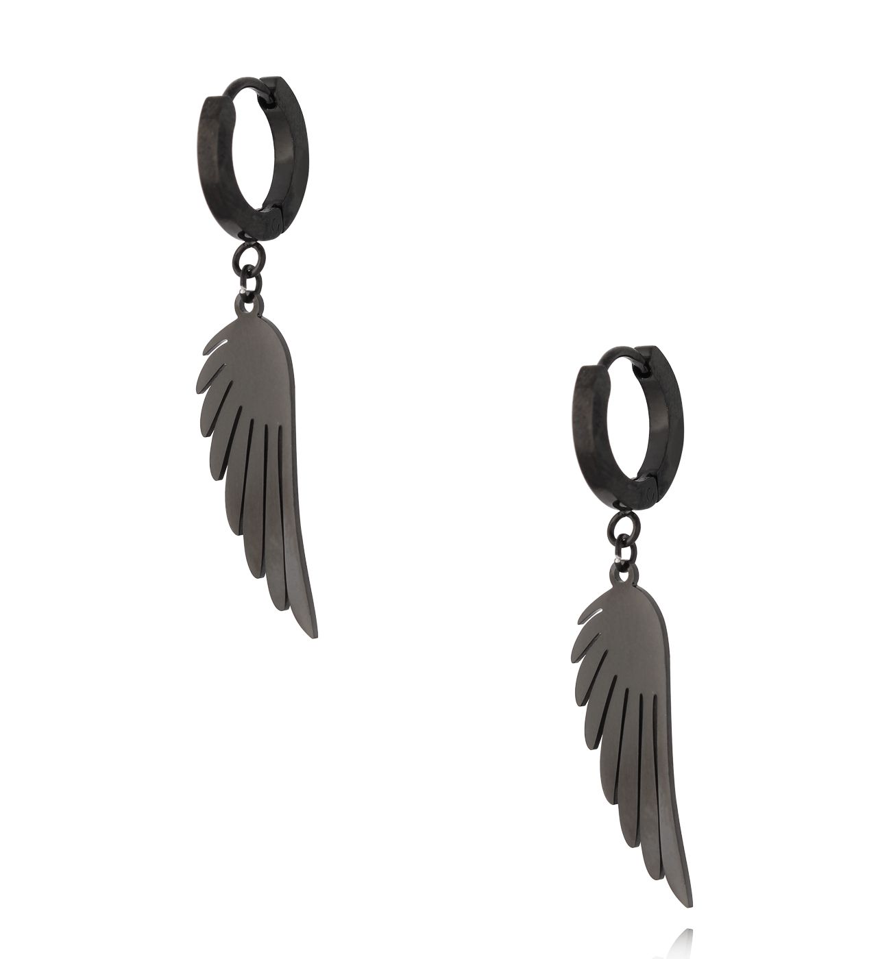 Kolczyki czarne skrzydełka 128 - By Dziubeka