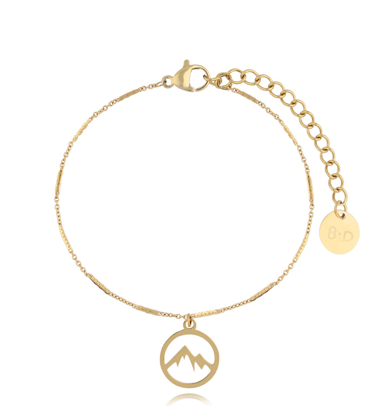 Bransoletka złota z górami Mountains BSA0573
