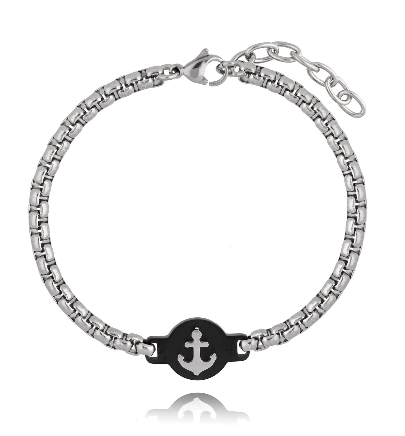 Bransoletka męska z łańcuchem i kotwicą BMITC0275