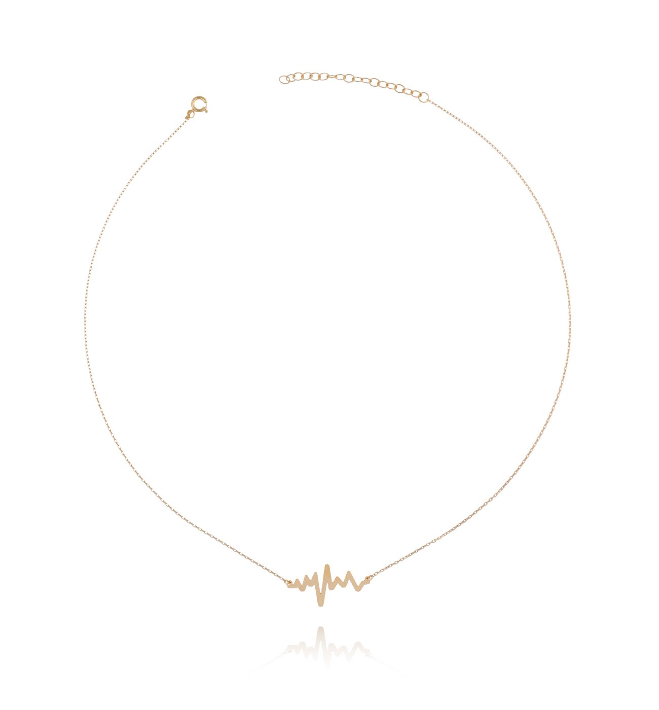 Naszyjnik srebrny pozłacany linia życia - By Dziubeka