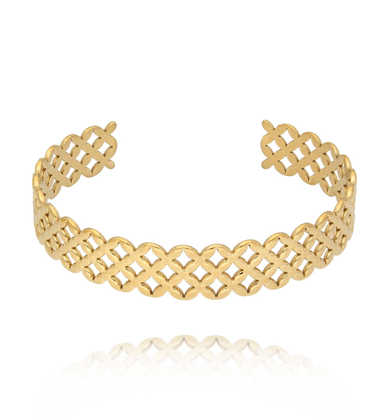 Bransoletka obręcz złota ażurowa Divine Dazzle BSA0706