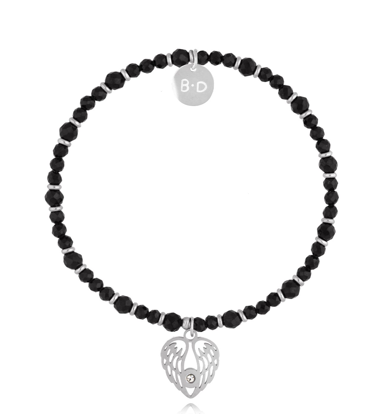 Bransoletka z turmalinami i skrzydełkami - By Dziubeka