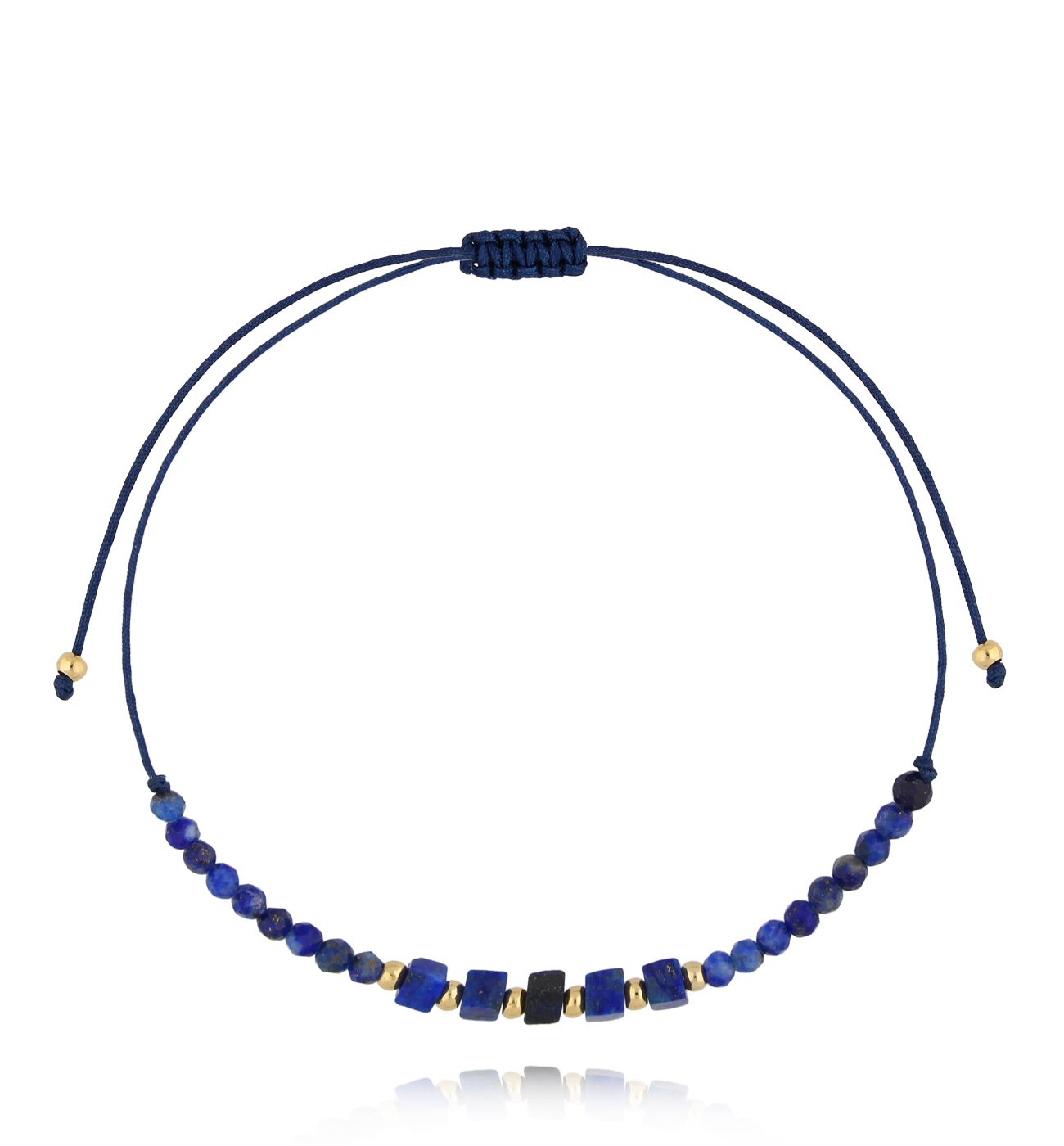 Zestaw granatowych bransoletek z lapisami BMT0298 - By Dziubeka