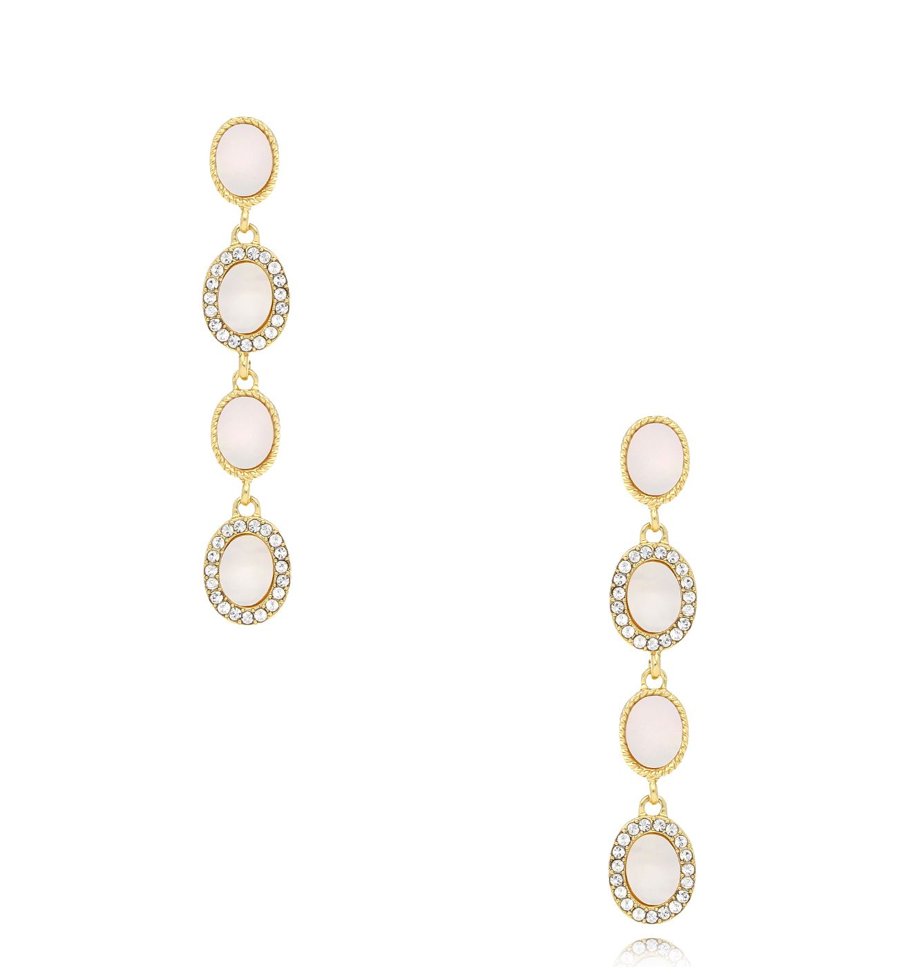 Kolczyki złote z masą perłową Ilda - By Dziubeka