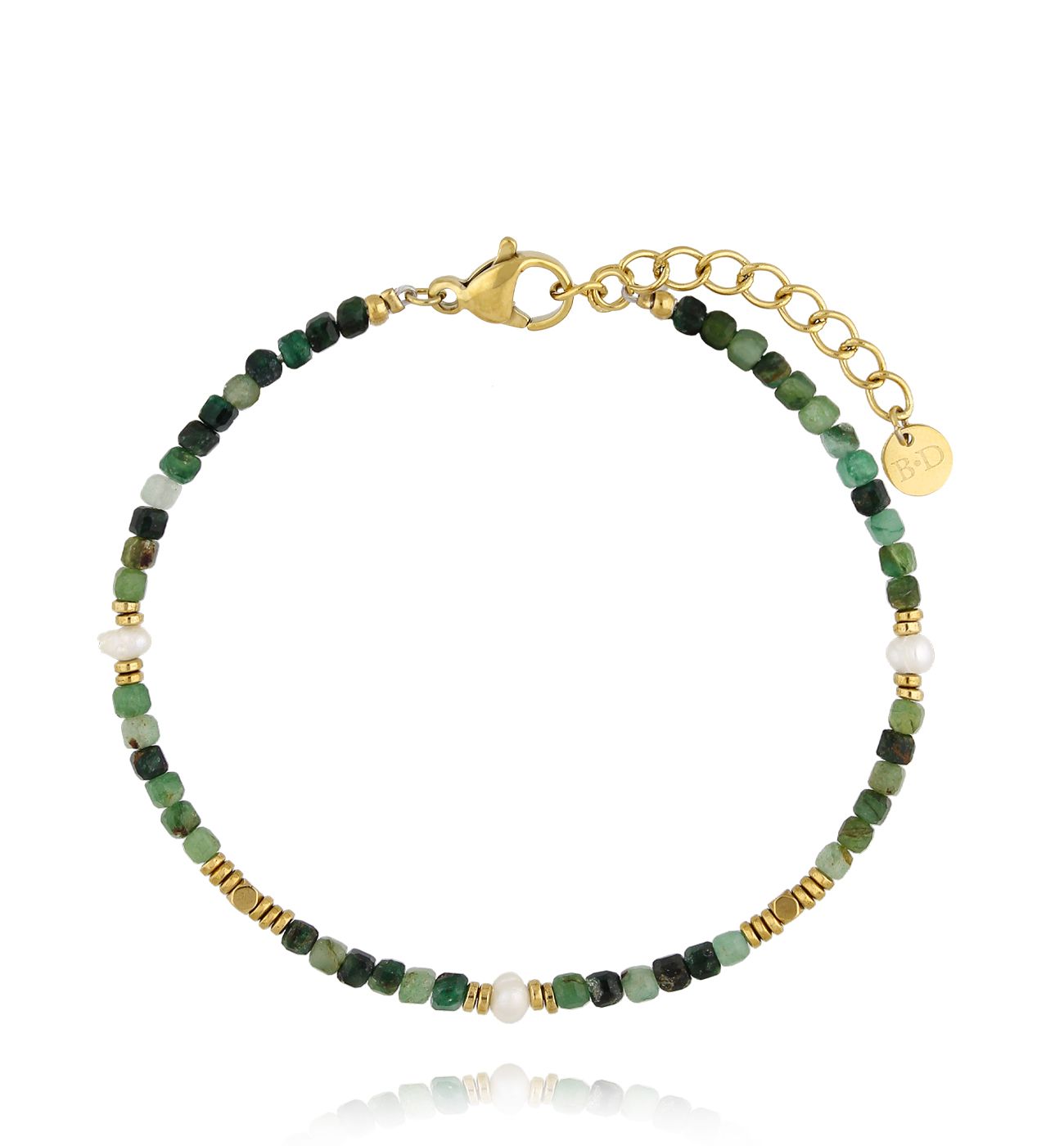 Bransoletka z zielonymi jadeitami Serenity BPA0458