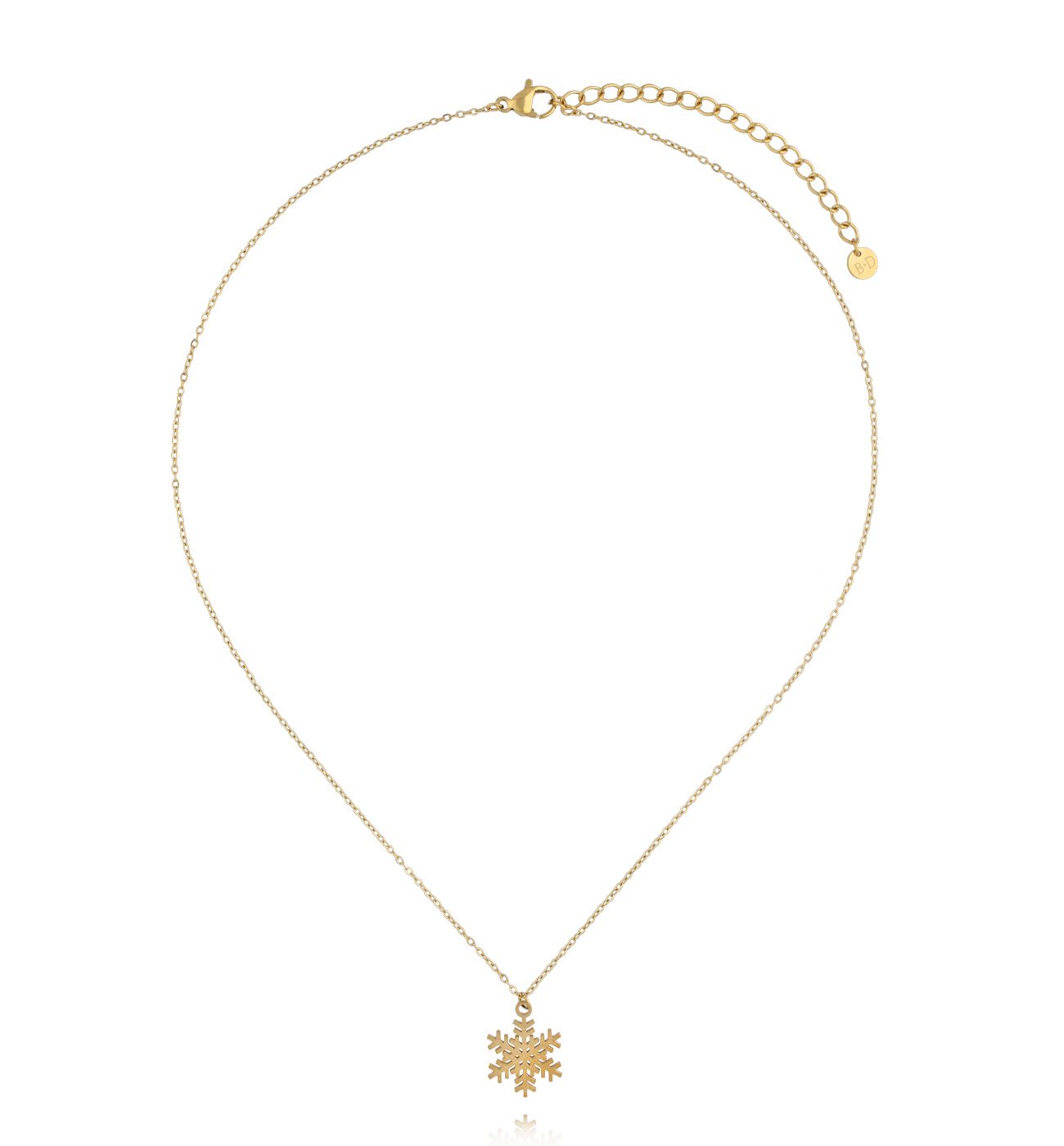 Naszyjnik ze śnieżynką złoty NSY0709