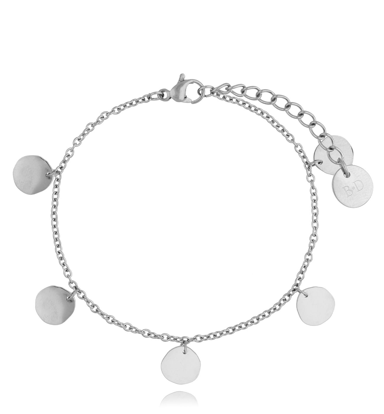 Bransoletka srebrna z dyskami Disks BSA0243