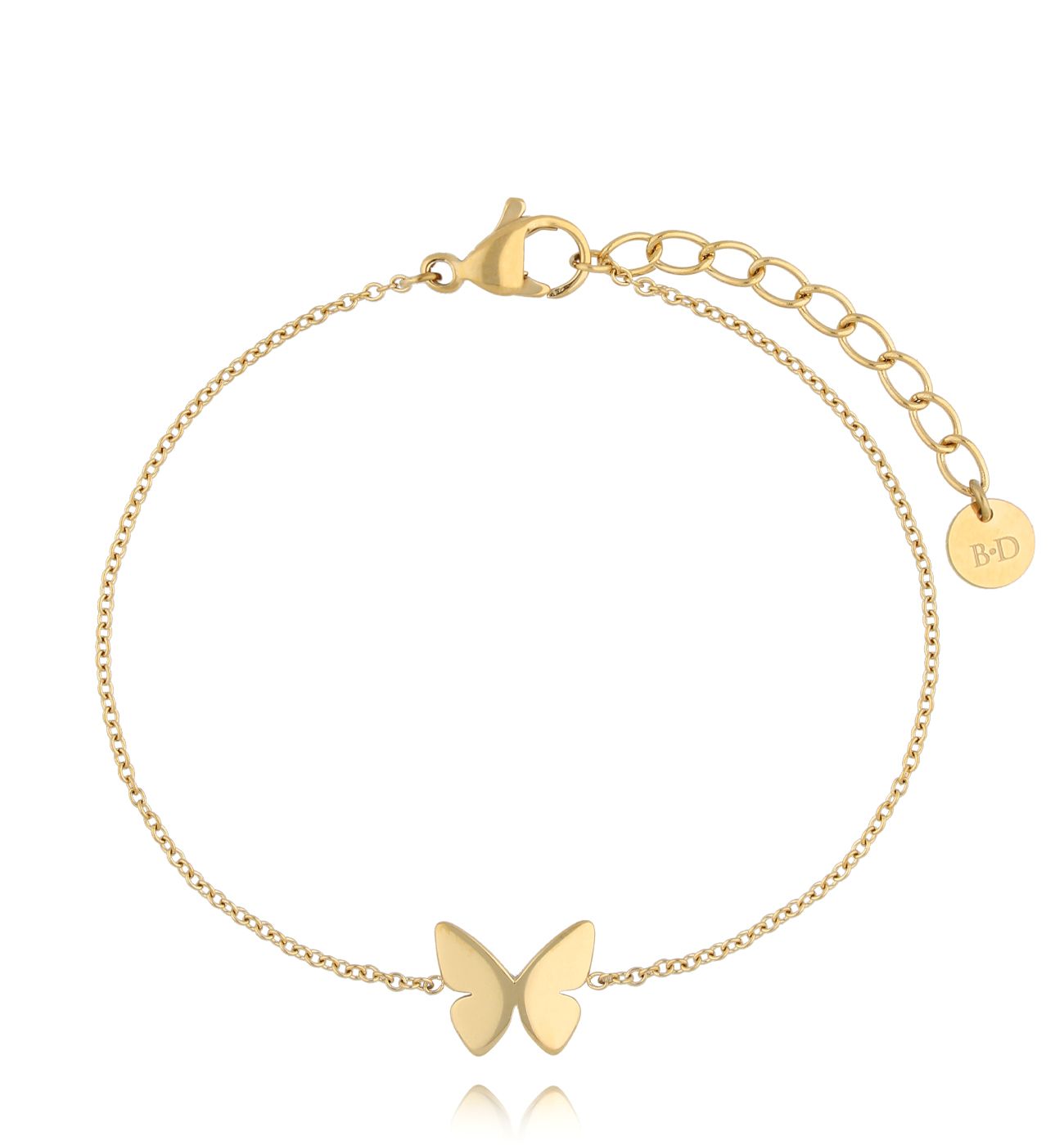 Bransoletka z motylkiem złota Butterfly Bliss - By Dziubeka