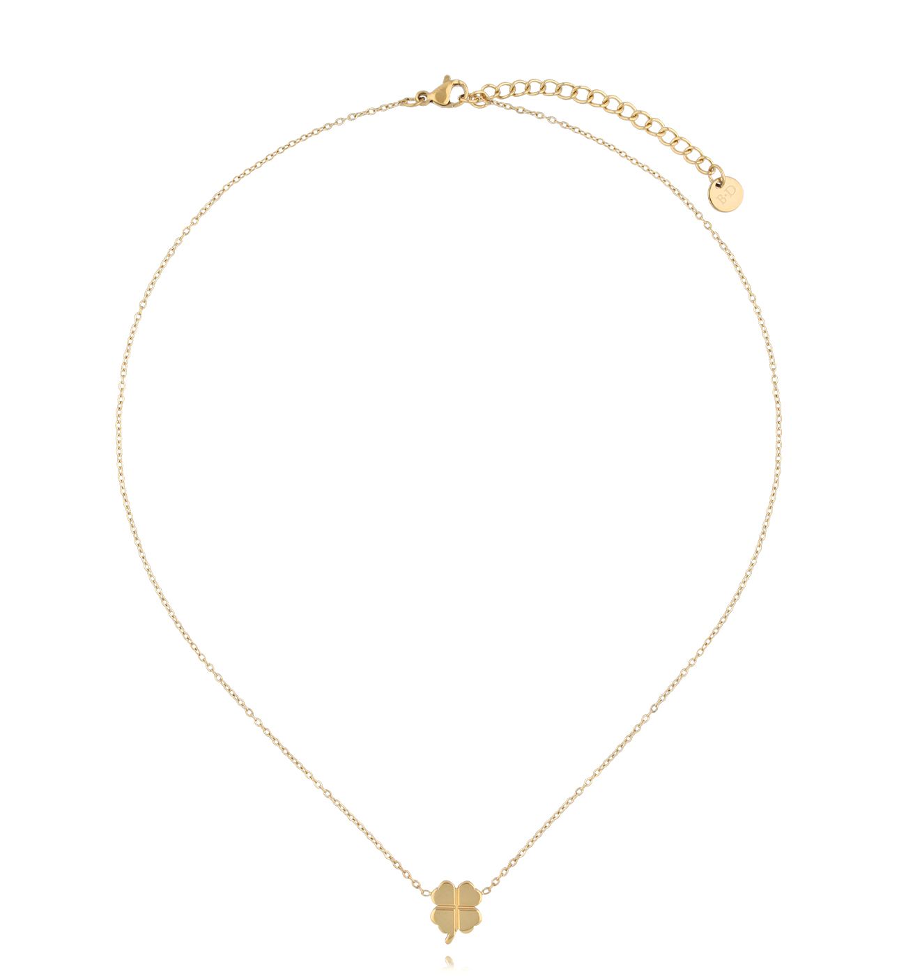 Naszyjnik z koniczynką złoty - By Dziubeka