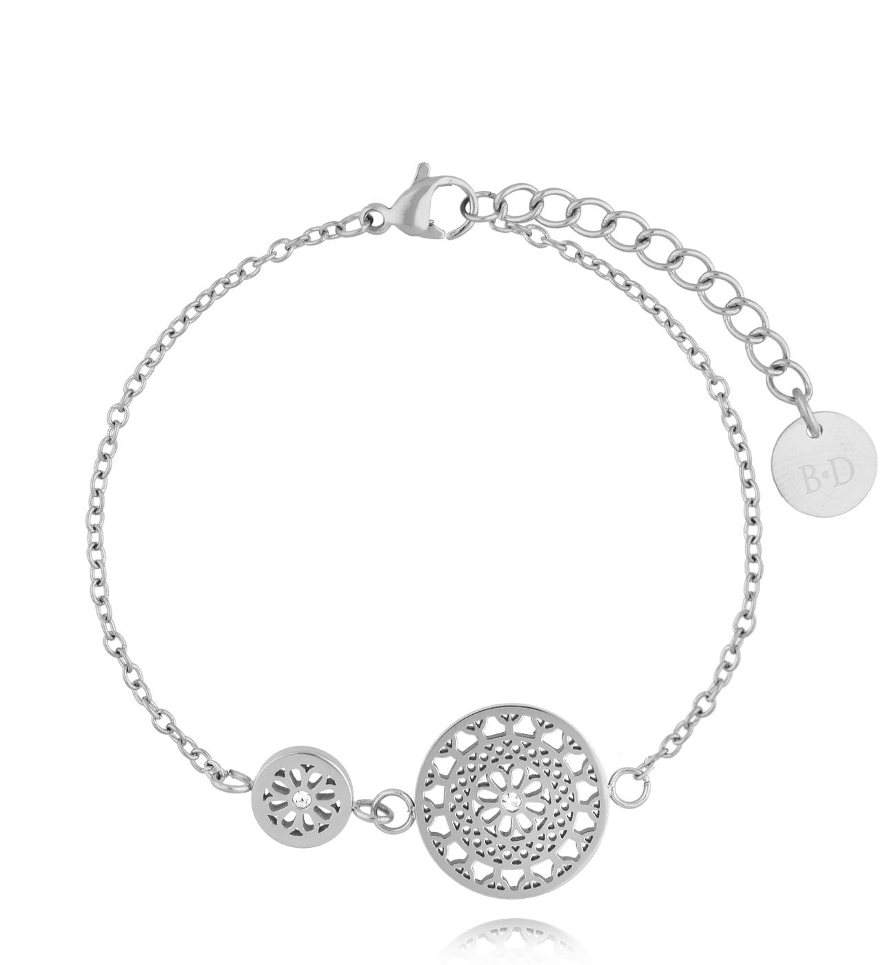 Bransoletka srebrna z rozetami Decor - By Dziubeka