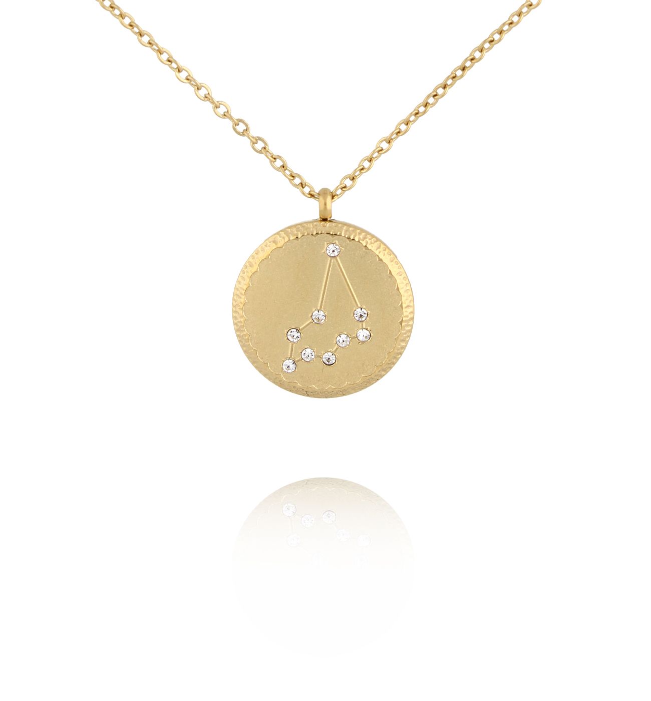 Naszyjnik z konstelacją Koziorożec złoty - By Dziubeka