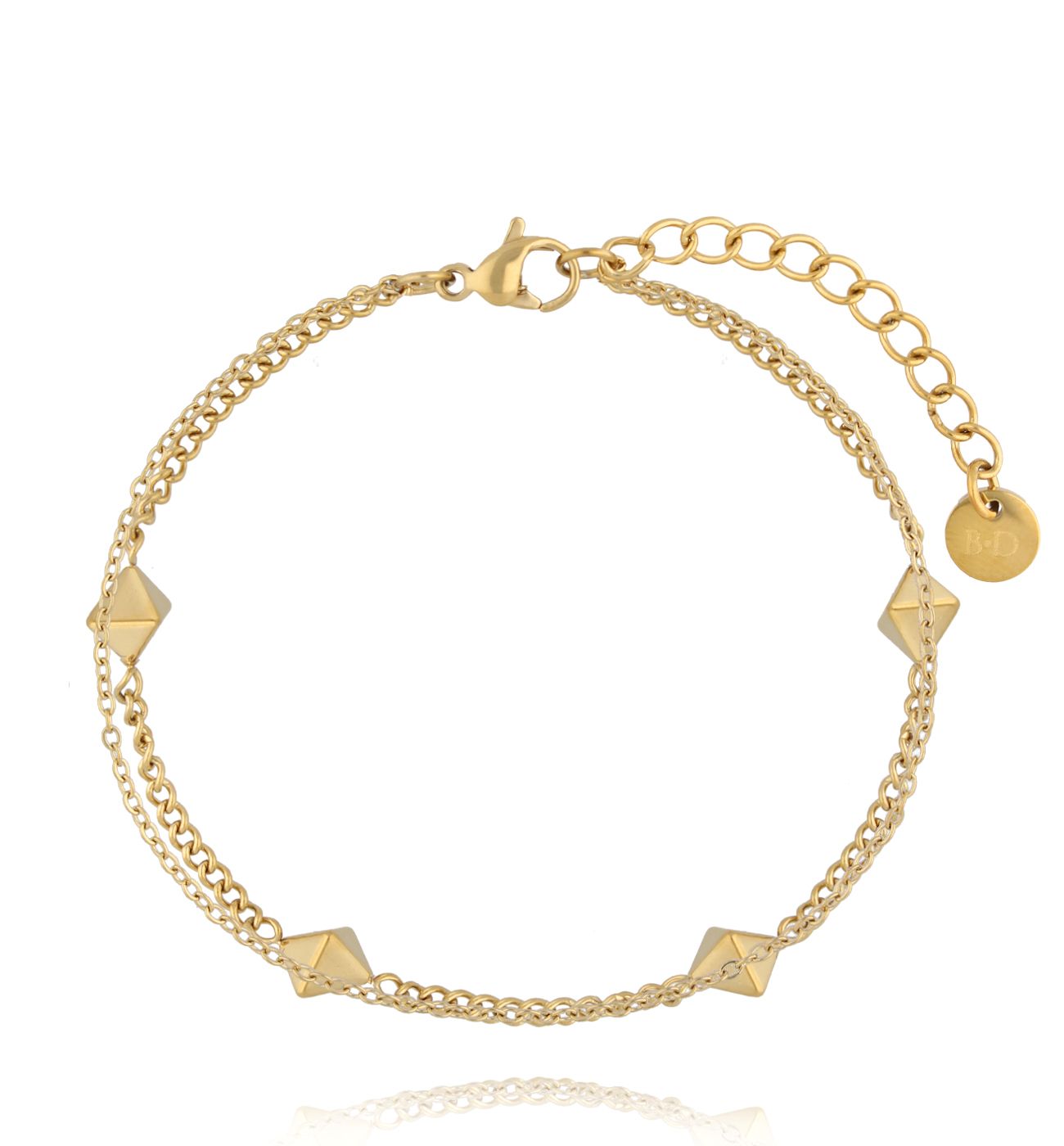 Bransoletka złota z łańcuszkami Heart of Gold BSA0702