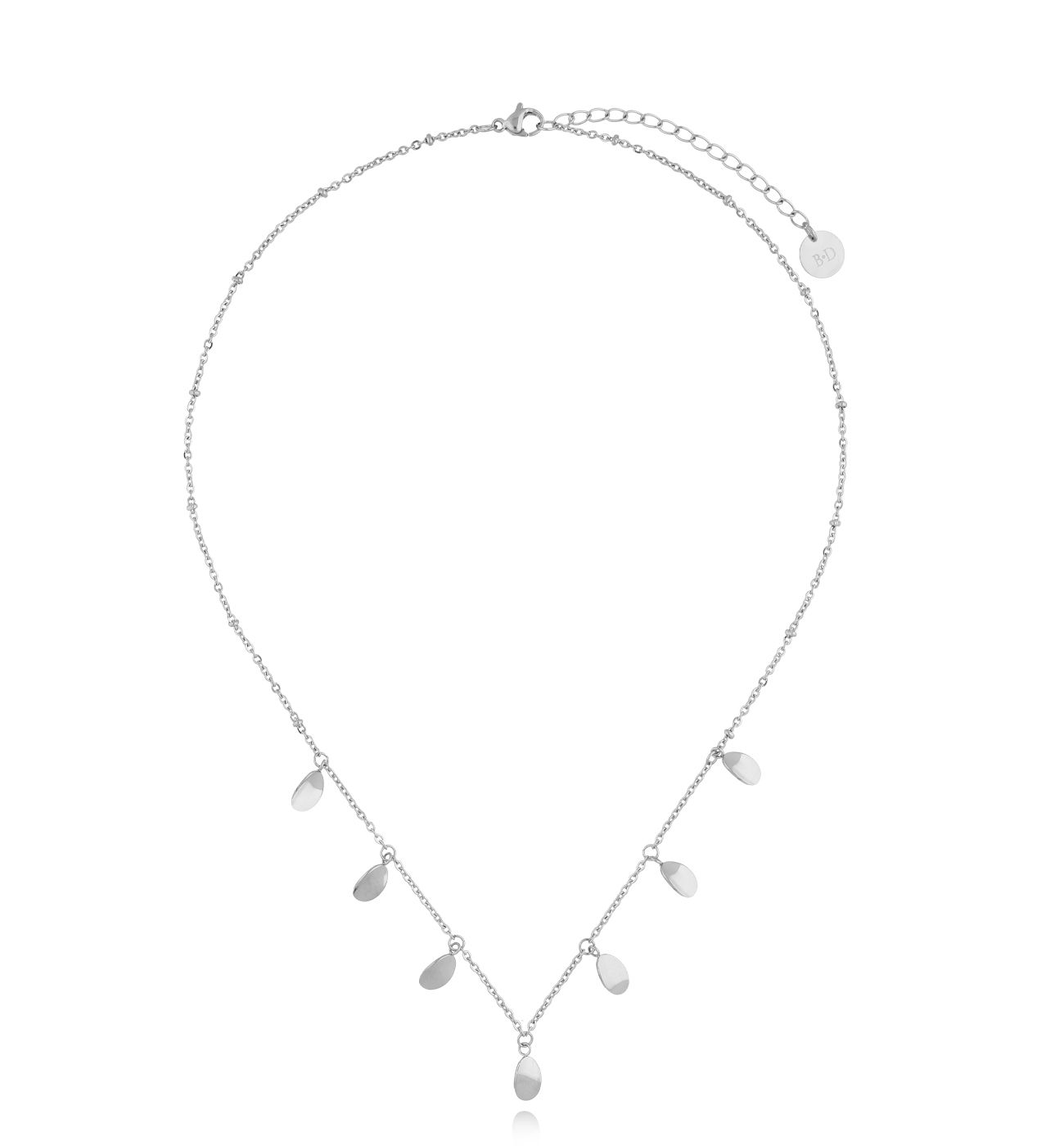 Naszyjnik srebrny z blaszkami Pendenti NSA0923