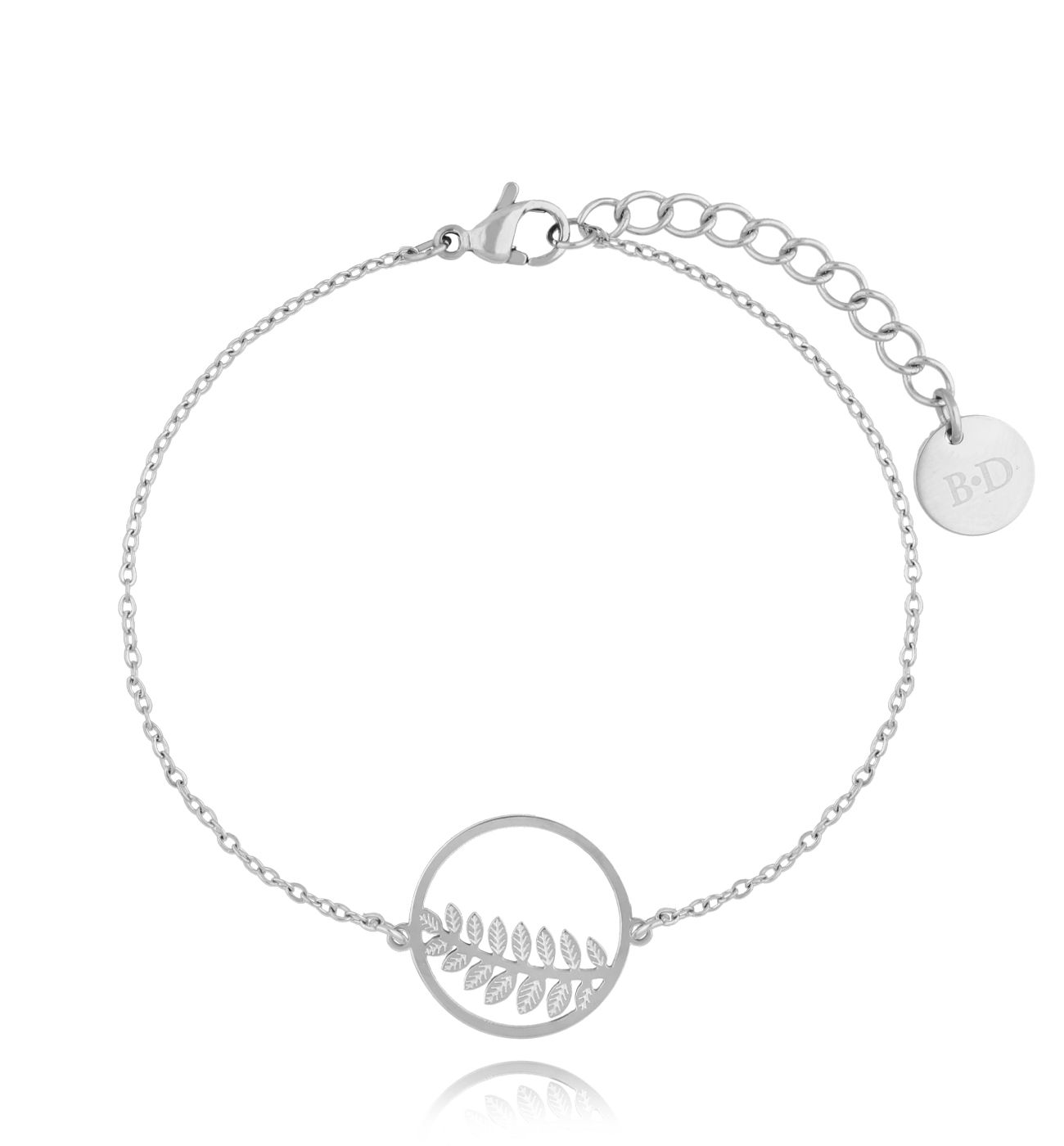 Bransoletka srebrna z paprocią Fougère BSA0498