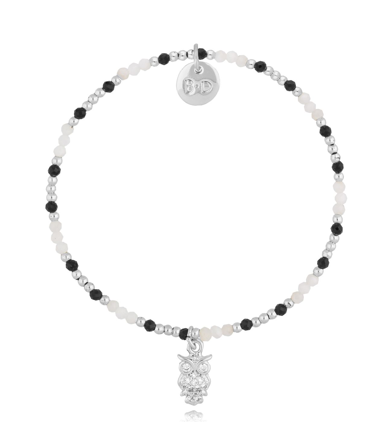 Bransoletka z turmalinami i sową BTW2840