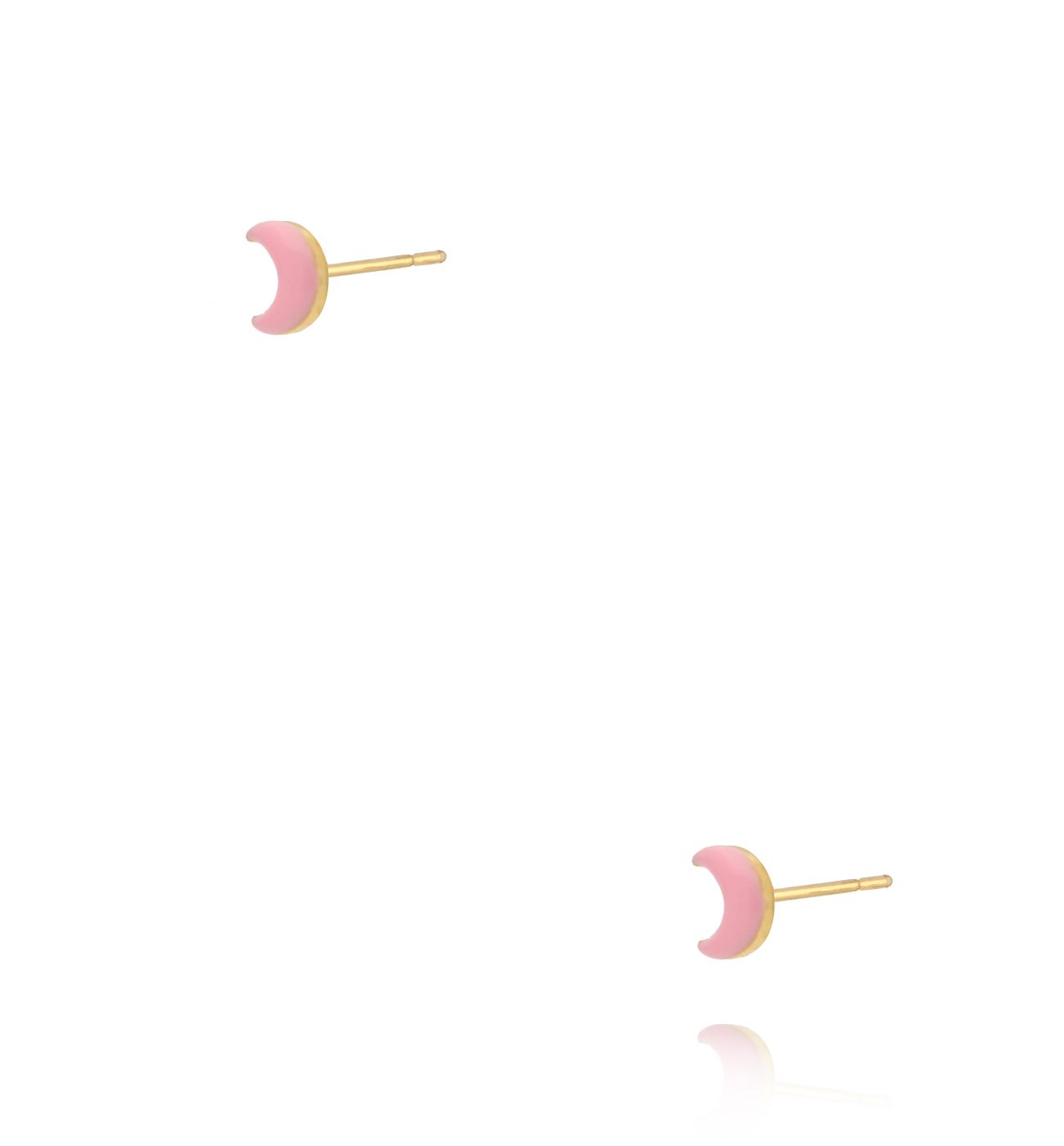 Kolczyki księżyce różowe KSY0485 - By Dziubeka
