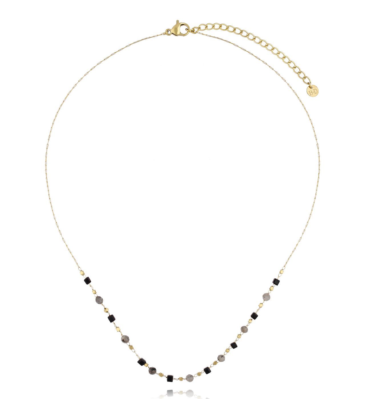 Naszyjnik z agatami i labradorytami Mystique NPA1285