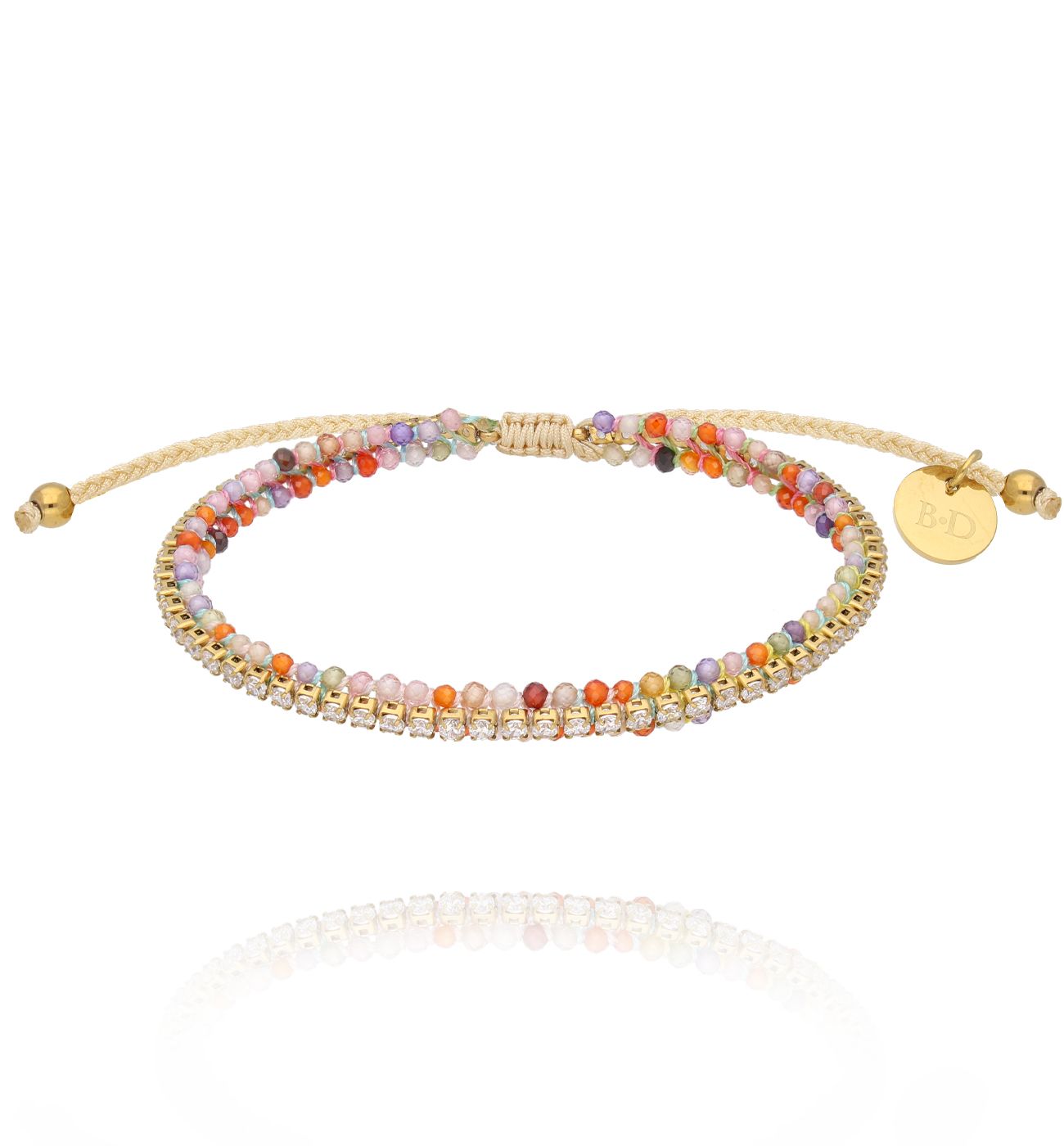 Bransoletka multicolor z cyrkoniami - By Dziubeka
