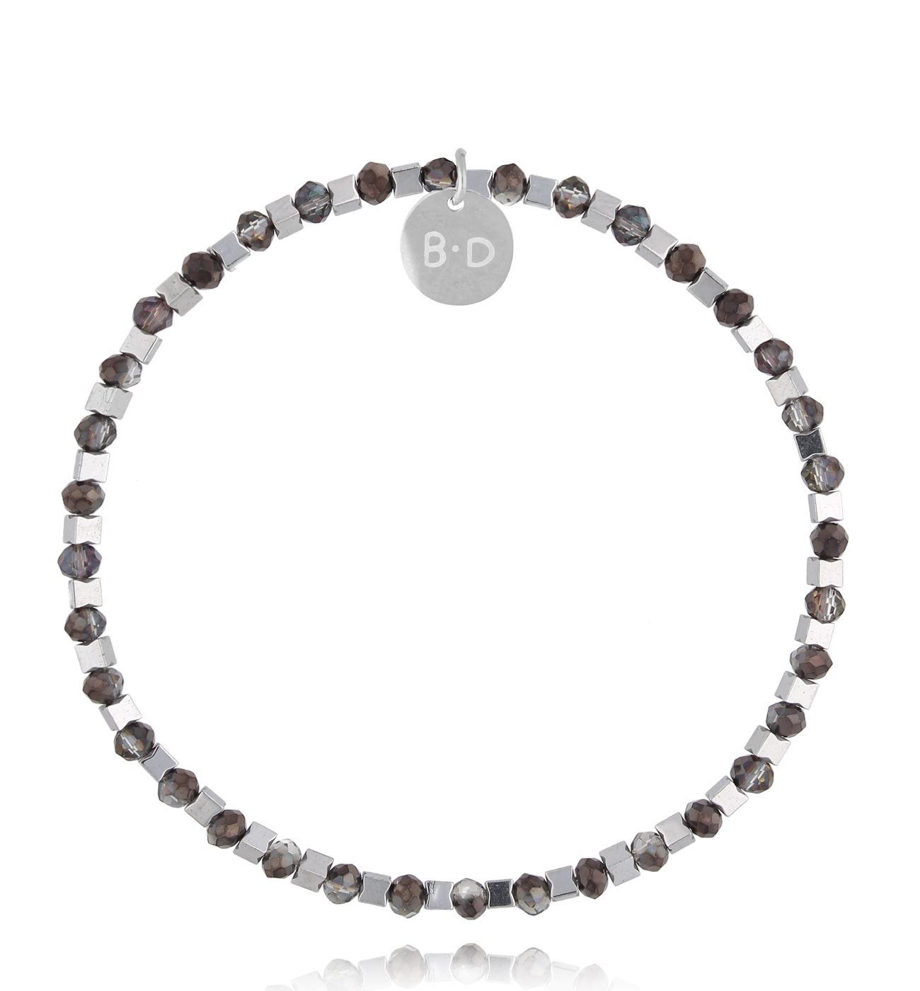 Bransoletka srebrna z hematytami Pompu BTW2625